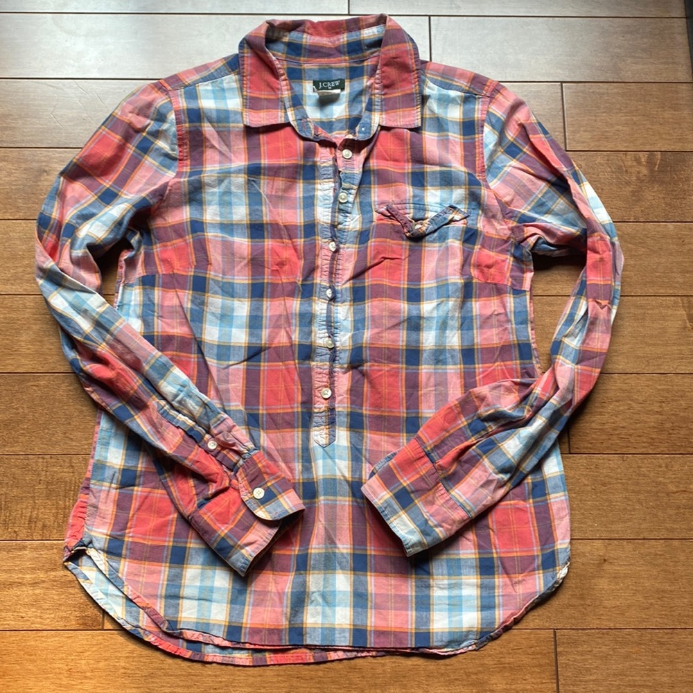 J.Crew Plaid Tunic Size Small